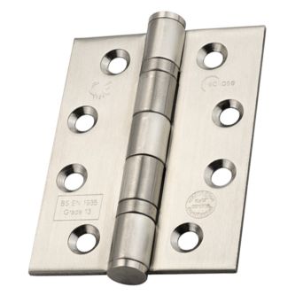 Polished Stainless Steel Hinges x 3