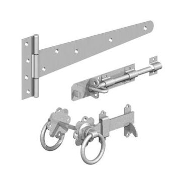 Side Gate Kit With Ring Latch - Galvanized Steel 