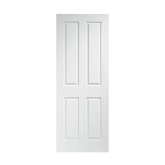 A white 4 Panel grained door in style Canterbury
