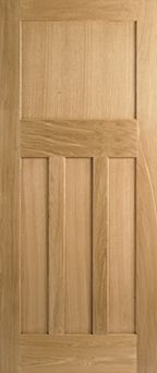 Light brown DX unfinished oak door 