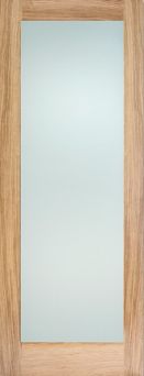 Pattern 10 Oak Internal Door - Frosted Glazed Unfinished