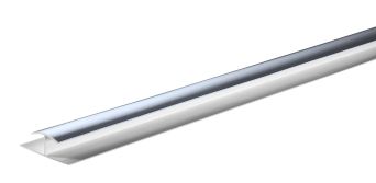 Splashpanel H-Section Silver 2.4m
